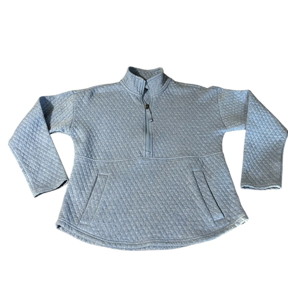 Eddie Bauer Quilted Half-Zip in Blue - Picture 6 of 12